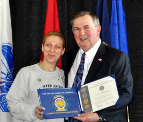 Our latest Commemorative Partners receive their flags and certificates during a ceremony at the New 