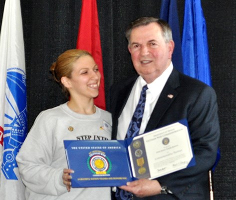 Our latest Commemorative Partners receive their flags and certificates during a ceremony at the New 