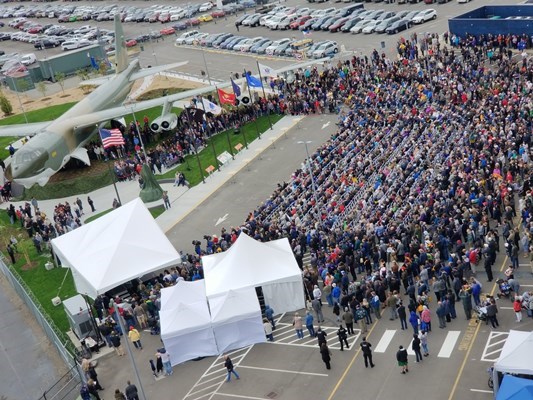 Aerial view of the event