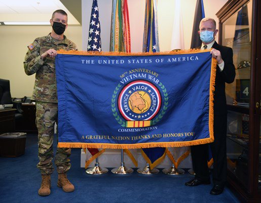 Privileged to present the Commemorative flag to General Daniel R. Hokanson, Chief, NGB.