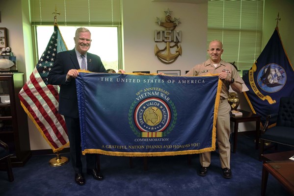 Privileged to present the Commemorative flag to MCPO of the Navy Russell L. Sm