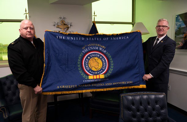 Privileged to present the Commemorative Flag to Master Chief Petty Officer of the Navy James Honea