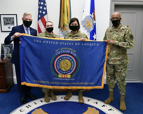 Privileged to present the Commemorative Flag to Gen. Charles Q. Brown, Jr., U.S. Air Force Chief of 