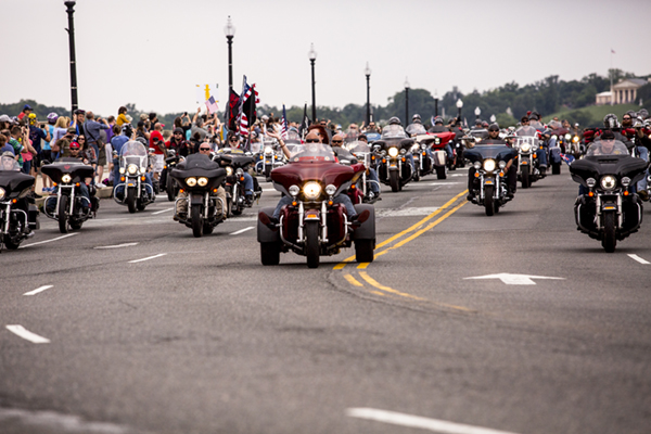 Thousands of motorcyclists ride in the 30th annual Rolling Thunder &#34;Ride for Freedom&#34;