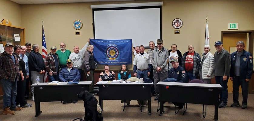 Ceremony for CA VVA Chapter 535 Vietnam veterans by members of the CA State Society NSDAR.