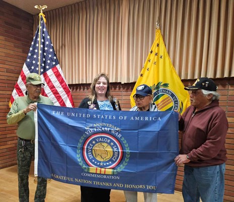 Ceremony for CA VVA Chapter 643 Vietnam veterans by members of the CA Fresno-Yosemite Chapter NSDAR.