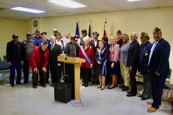 Honorary Partner distinction ceremony for DC VVA Chapter 958 Vietnam veterans by members of the Dist