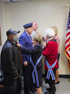 Honorary Partner distinction ceremony for DC VVA Chapter 958 Vietnam veterans by members of the Dist