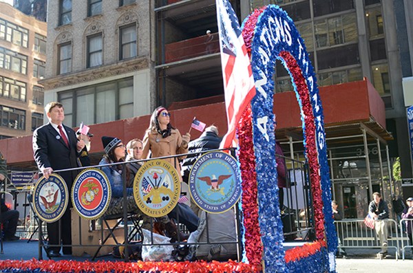 Vietnam Veterans and members of the National League of POW&#47;MIA Families ride The United States of Am