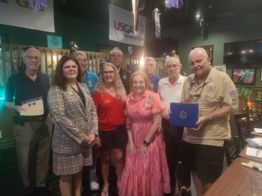 Honorary Partner ceremony for FL VVA Chapter 1038 by the Florida Pelican Island Chapter NSDAR.
