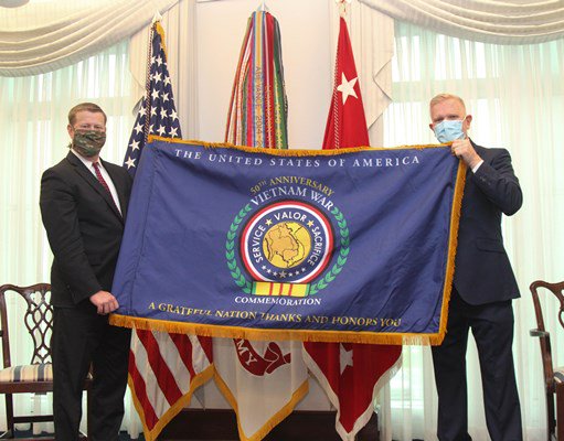 Privileged to present the Commemorative Flag to The Honorable Ryan D. McCarthy, Secretary of the Arm