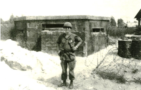 Joe_in_front_of_French_bunker_Phong_Dien_RVN_1968