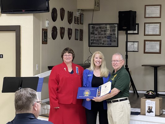 Honorary Partner ceremony for KS VVA Chapter 75 by the Kansas State Society NSDAR.
