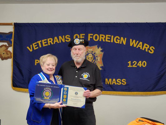 Honorary Partner ceremony for MA VVA Chapter 908 by the MA Col. Timothy Pickering Chapter NSDAR.  