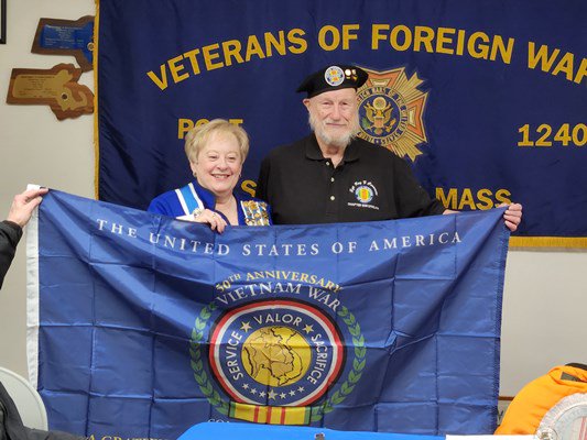 Honorary Partner ceremony for MA VVA Chapter 908 by the MA Col. Timothy Pickering Chapter NSDAR.