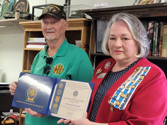Ceremony for MI VVA Chapter 109 by the Sarah Treat Prudden Chapter, NSDAR.