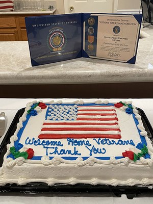 Honorary Partner ceremony for NJ VVA Chapter 721 by the NJ Middletown Chapter NSDAR.