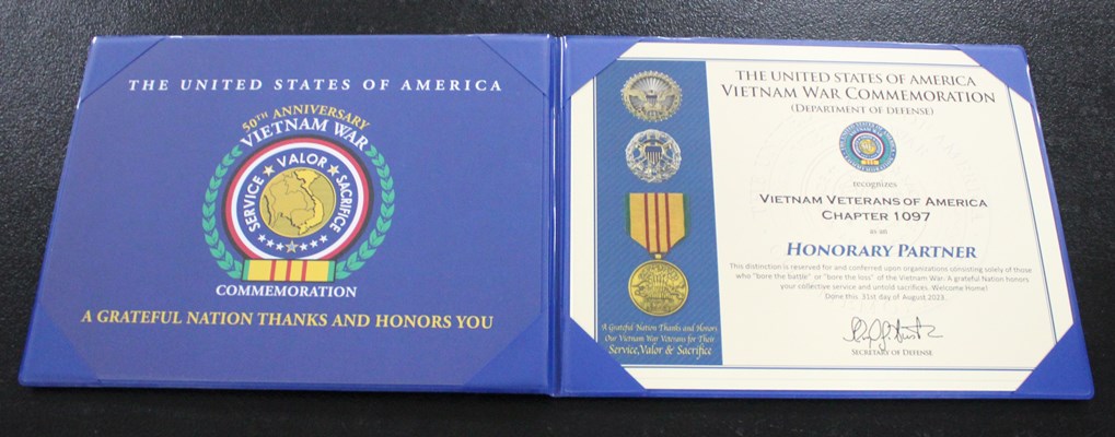 Honorary Partner ceremony for FL VVA Chapter 1097 by the USS Hannah Chapter NSDAR.