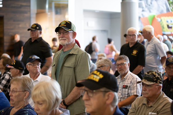 Vietnam veterans attend the event.