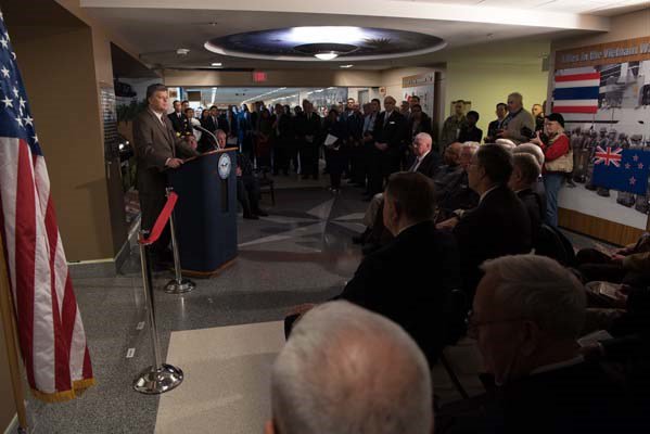 A corridor is dedicated to the men and women who served during the Vietnam War.