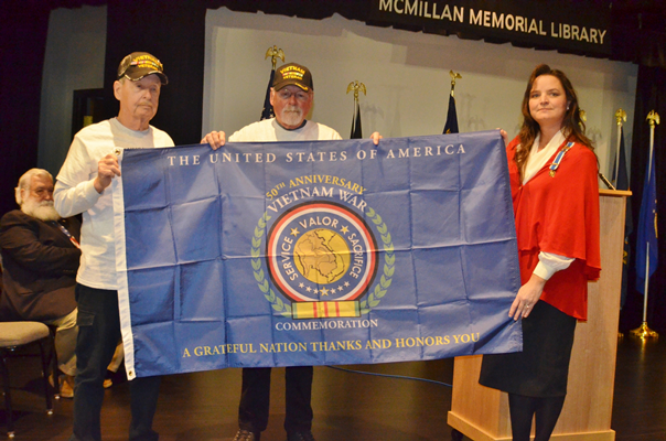 Honorary Partner ceremony for WI VVA Chapter 101 by members of the WI Ah Dah Wa Gam Chapter NSDAR