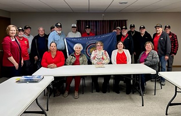 Honorary Partner ceremony for WI VVA Chapter 206 by members of the WI Jean Nicolet Chapter NSDAR