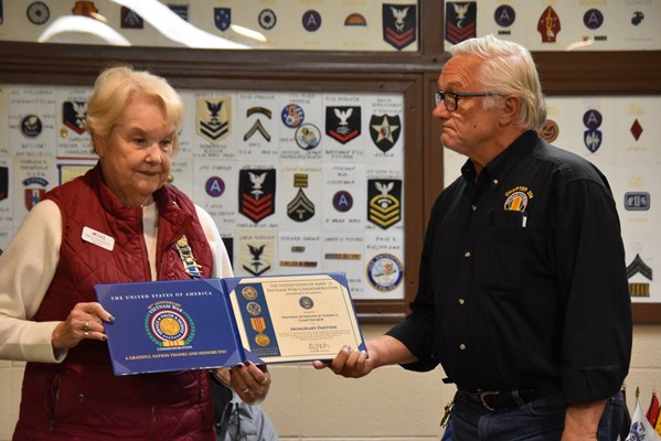 Honorary Partner ceremony for WI VVA Chapter 224 by the WI Jean Nicolet Chapter NSDAR. 