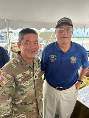 VWC&#39;s Col. Tom pictured with a Vietnam veteran. 