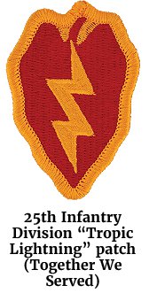 25th Infantry Division “Tropic Lightning” patch (Together We Served)