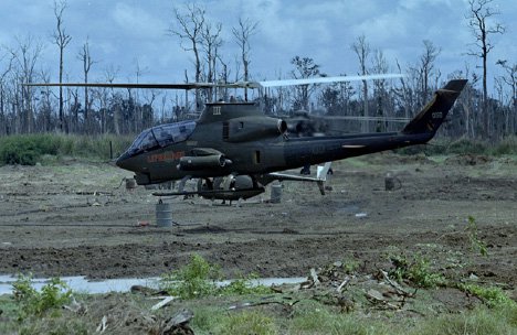 Photo of an AH-1G as it lands at Katum Camp, South Vietna in May 1970.