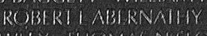 Engraved name on The Wall of Major Robert L. Abernathy, U.S. Air Force