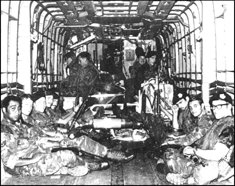 Photo of the 23 airmen killed in a plane crash when preparing for the operation to rescue the Mayaguez crew. (U.S. Air Force)