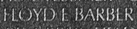 Engraved name on The Wall of Specialist Four Floyd E. Barber, U.S. Army