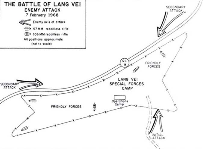 Battle of Lang Vei Map