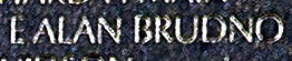 Engraved name on The Wall of Captain E. Alan Brudno, U.S. Air Force