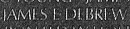 Engraved name on The Wall of Corporal James Edward Debrew, U.S. Army