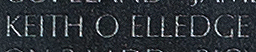 Engraved name on The Wall of Private First Class Keith O. Elledge, U.S. Marine Corps