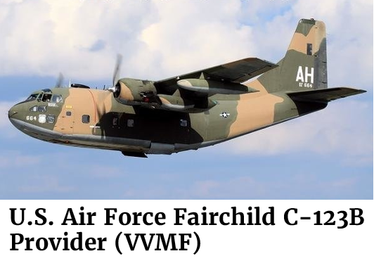 Photo of a U.S. Air Force Fairchild C-123B Provider (VVMF)