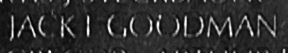 Engraved name on The Wall of Master Sergeant Jack L. Goodman, U.S. Army Special Forces