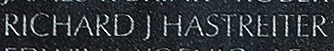 Engraved name on The Wall of Lance Corporal Richard J. Hastreiter, U.S. Marine Corps