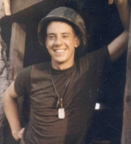 Photo of Dan Scruggs in Vietnam, 1970.