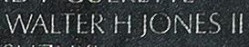 Engraved name on The Wall of Hospitalman Walter Holt Jones II, U.S. Navy