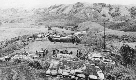 Photo of the Landing Zone established on Hill 861about four miles from Khe Sanh, July 28, 1967.
