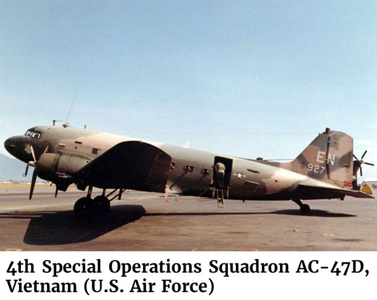 Photo of the 4th Special Operations Squadron AC-47D, Vietnam (U.S. Air Force)