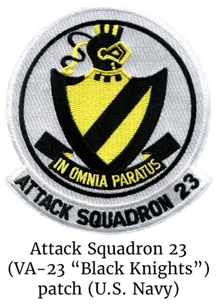 Attack Squadron 23 (VA-23 “Black Knights”) patch (U.S. Navy)