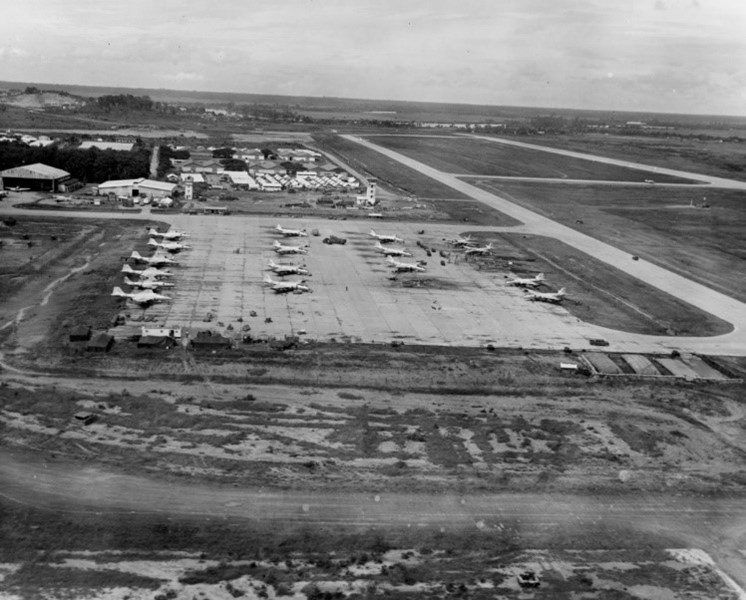 Photo taken at Bien Hoa Air Base after a 1964 Viet Cong attack.