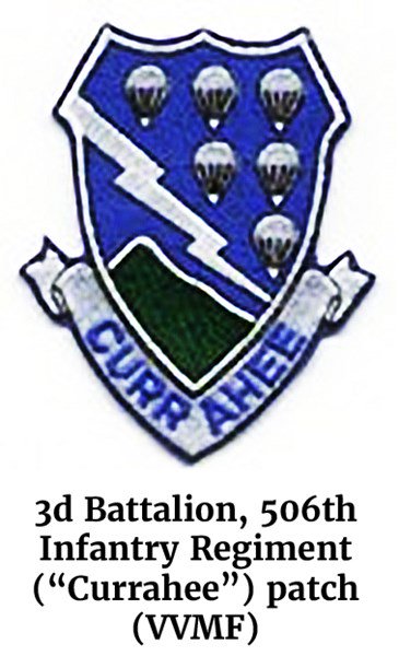 3d Battalion, 506th Infantry Regiment (“Currahee”) patch (VVMF)