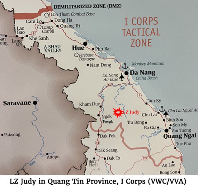 Map of LZ Judy in Quang Tin Province, I Corps (VWC/VVA)