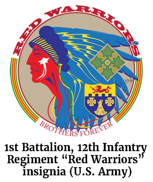 1st Battalion, 12th Infantry Regiment “Red Warriors” insignia (U.S. Army)