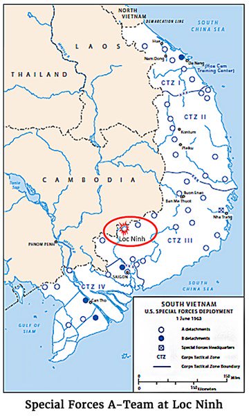 Map of Special Forces A-Team at Loc Ninh